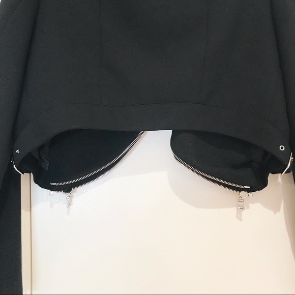 Zara Cropped Black w/Silver Hardware Jacket - Picture 10 of 12